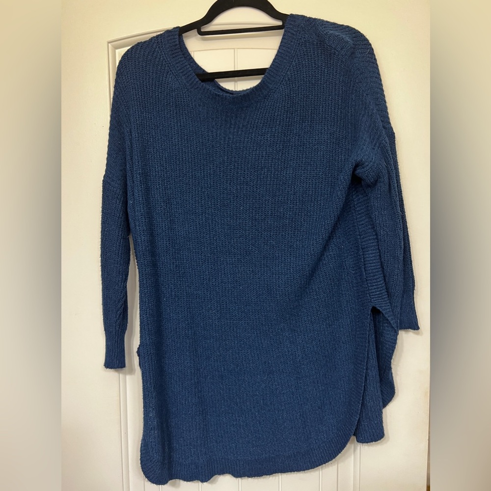 Blue Knit Sweater from Express